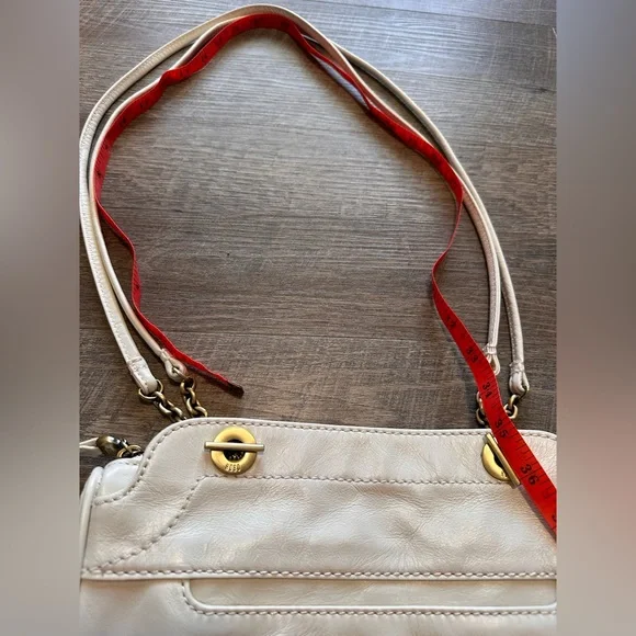 HOBO Refine Double Strap Shoulder Bag - Latte Cream with Gold Hardware - Picture 8 of 17